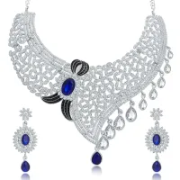 Royal Blue Sapphire & Diamond Choker Set