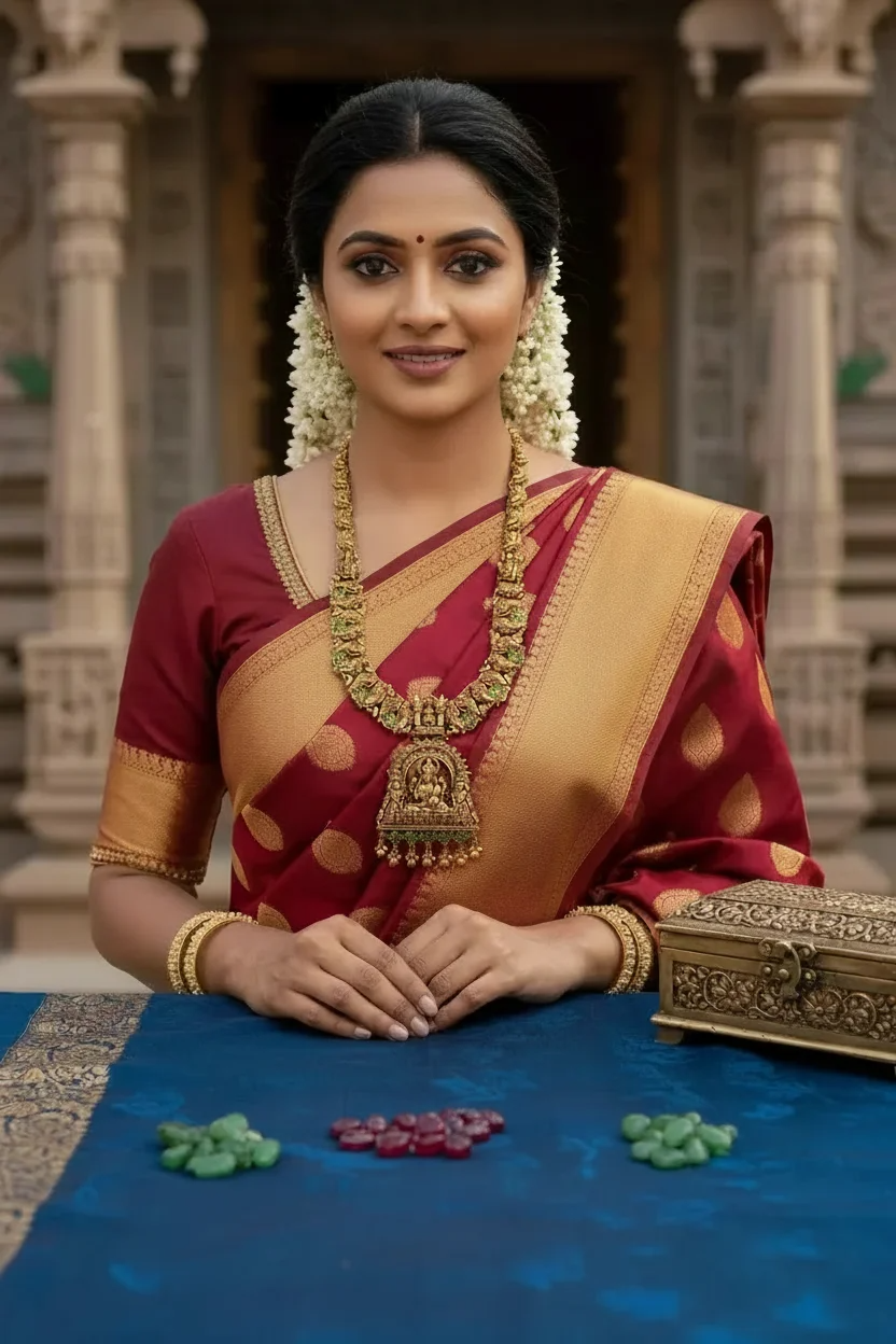 Royal Antique Gold Temple Haram