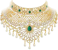 Grand Emerald & Pearl Choker Necklace