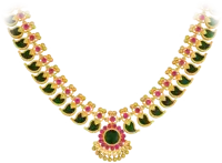 Layered Emerald & Ruby Bridal Necklace