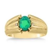 Classic Emerald & Gold Statement Ring