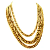 Men’s Multi-Layer Gold Cuban Chain