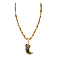 Lion Pendant Gold Rope Chain
