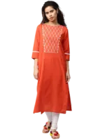 Orange-solid-salwar