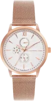 OLEVS Rose Gold Mesh Strap Chronograph Watch