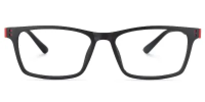 LENSKART AIR Flex | Durable, Flexible and Light-Weight | Zero Power Bluecut & Antiglare Computer Eyeglasses | Matte Black Rectangle Full Rim | For Men and Women | Medium | LA E12852