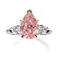 Pink Diamond Pear Ring