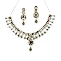 Emerald & Diamond Statement Necklace Set