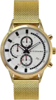 Giordano Men's Gold-Tone White Dial Chronograph Watch