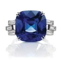 Cushion-Cut Sapphire Ring